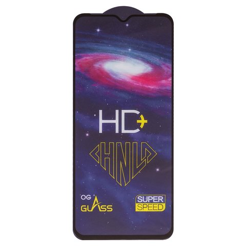 Защитное стекло All Spares для Motorola Moto E13 XT2345, 0,33 мм 9H, совместимо с чехлом, Full Glue, черный, HD+