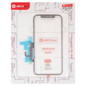 Сенсорний екран G+OCA PRO для iPhone 12, з ОСА плівкою, чорний, без мікросхеми