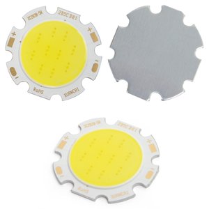 COB LED модуль 5 Вт (холодный белый, 450 лм, 28 мм, 300 мА, 15-17 В) COB LED модуль 5 Вт (холодный белый, 450 лм, 28 мм, 300 мА, 15-17 В)