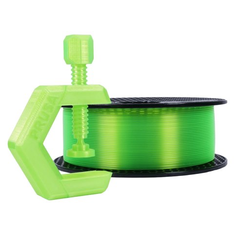 Филамент для 3D принтера PRUSA PETG Neon Green Transparent, 1 кг